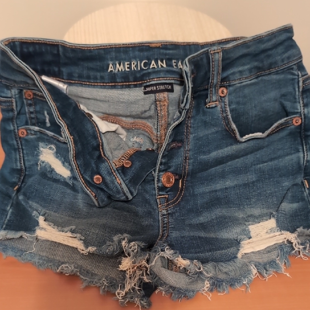 American Eagle Outfitters Women's Blue Denim Shorts